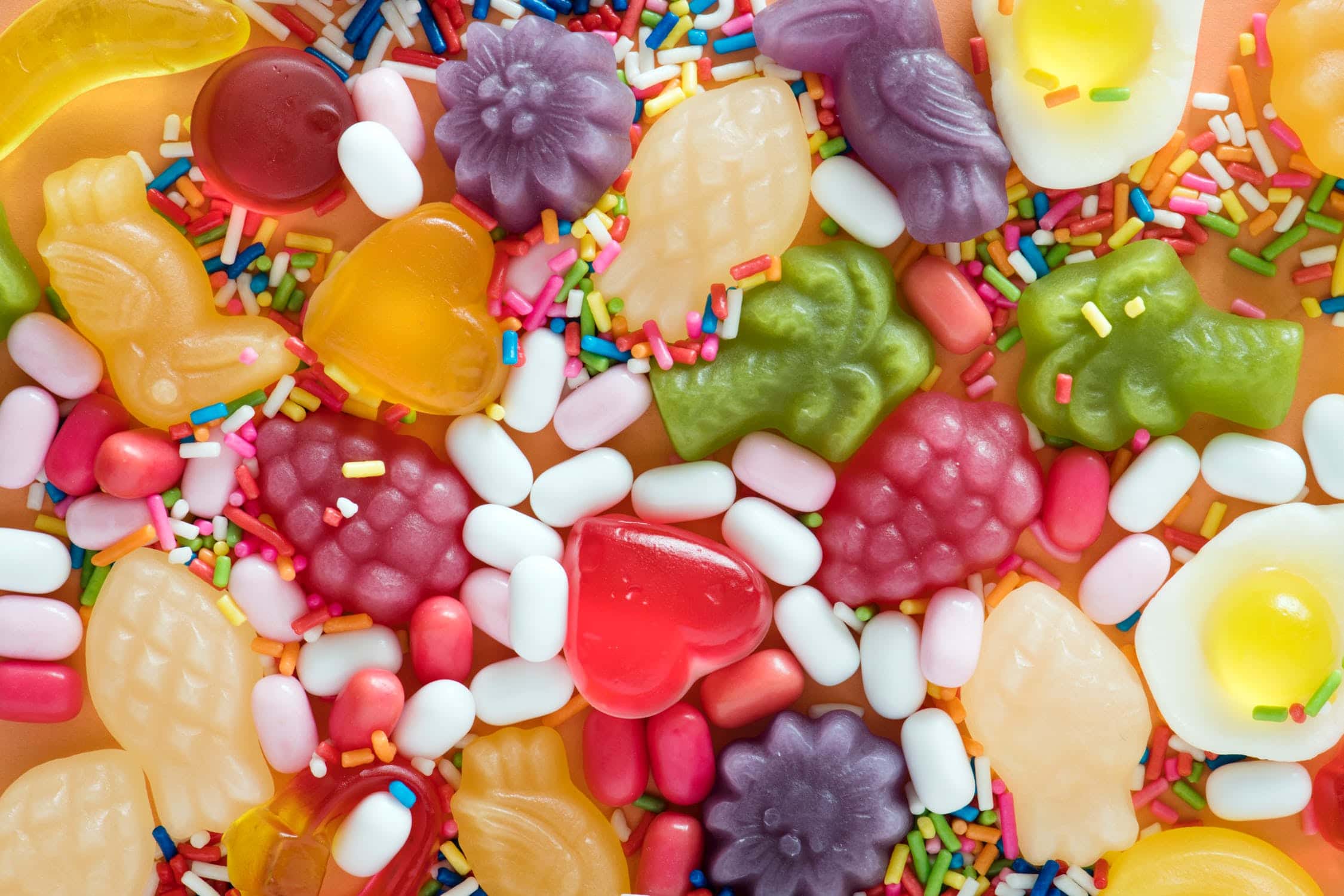 Collection of colourful sweets