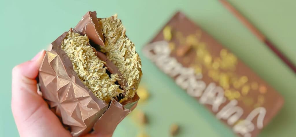 Viral pistachio and kunafa chocolate bar