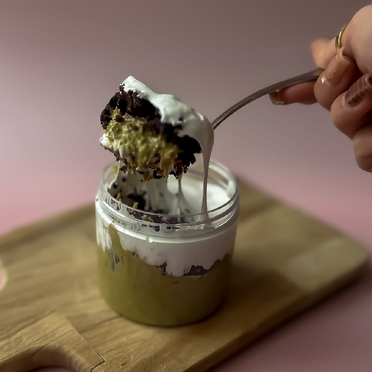 layered chocolate dessert pot by Browns