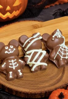 PRE ORDER- Three Little Bears, Pistachio and Kunafah Stuffed Belgium Milk Chocolate Halloween Bears