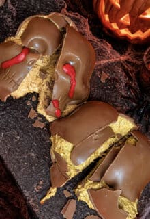 PRE ORDER- Bone Apetite  Halloween Skull Belgian Milk Chocolate 1kg Pistachio & Kunafa Buenito Hazelnut Filling