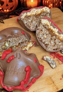 Halloween Pretzilla Skull Belgian Milk Chocolate 1kg - Spooky Red Detailing & Pretzilla Filling - Limited Release Treat